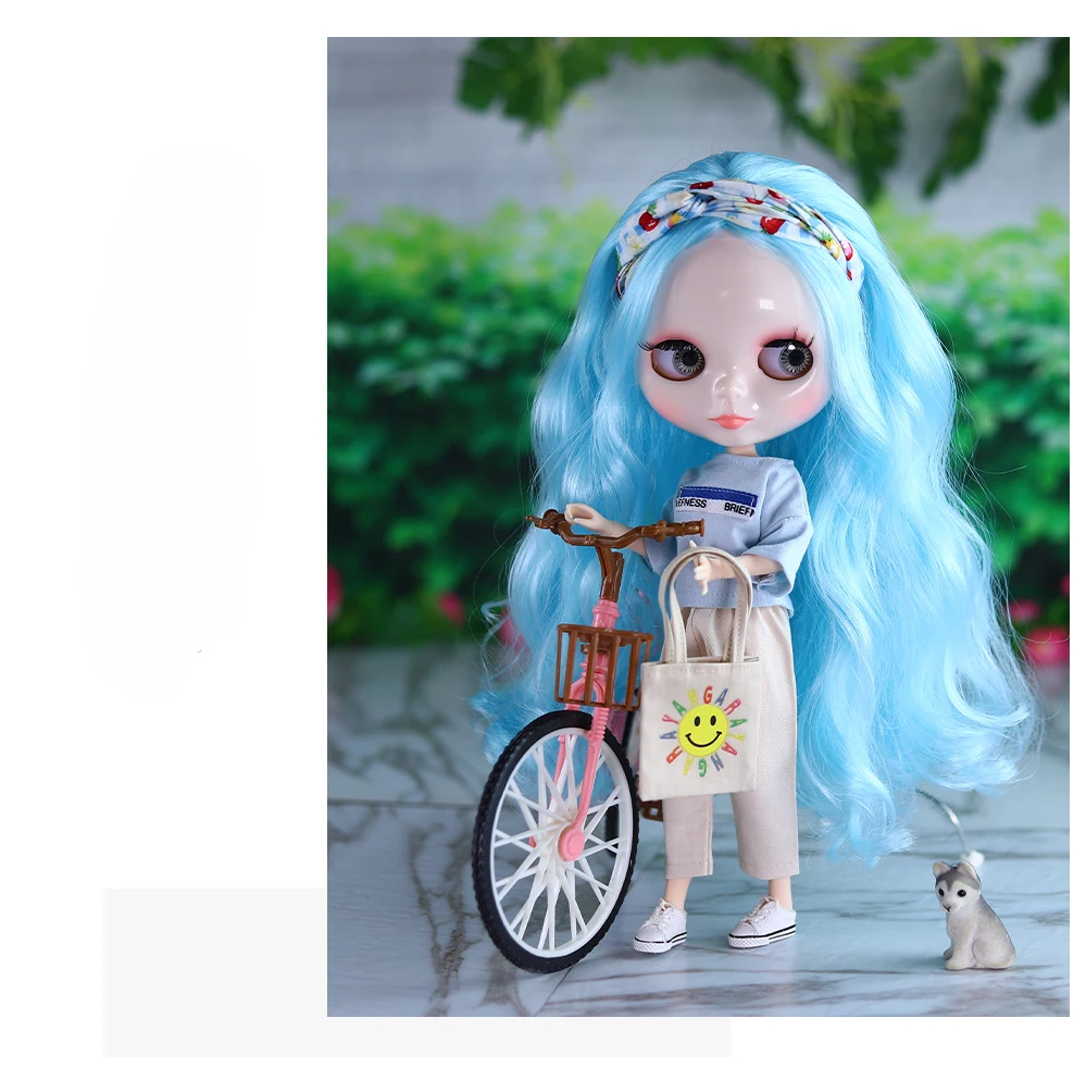 Margot – Premium Custom Neo Blythe Doll with Blue Hair, White Skin & Shiny Cute Face 3