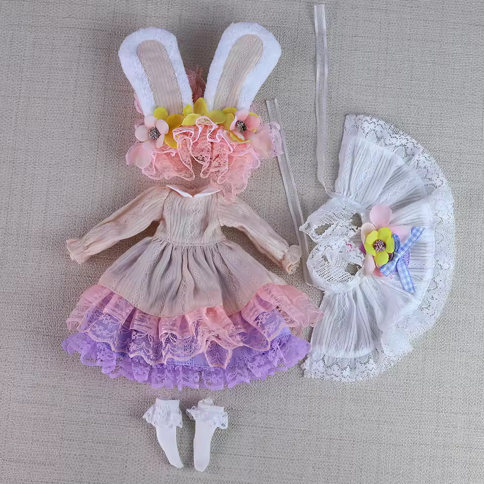 Mia – Premium Custom Neo Blythe Doll with Brown Hair, White Skin & Matte Cute Square Face Brown hair Cute face Matte face Square Face White skin