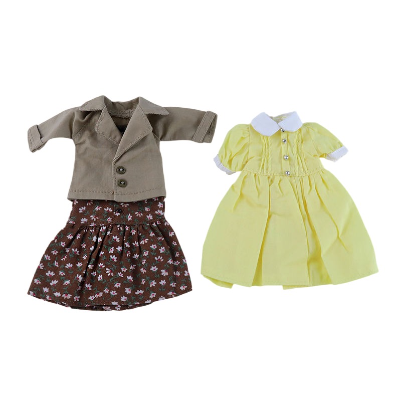 Neo Blythe Doll Lemon Zest Dress & Floral Skirt with Jacket Combo Blythe doll clothes