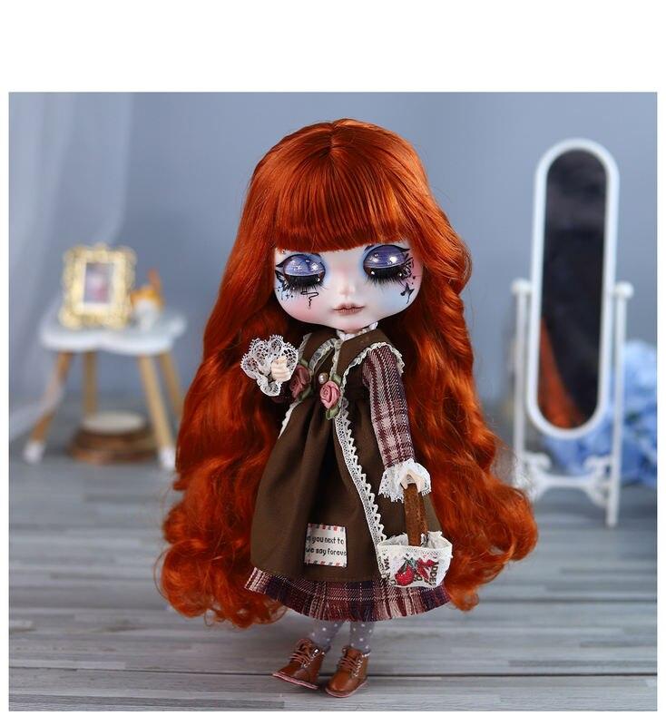 Elizabeth - Premium Custom Neo Blythe Lutka z rjavimi lasmi, belo kožo in mat srčkanim obrazom 17