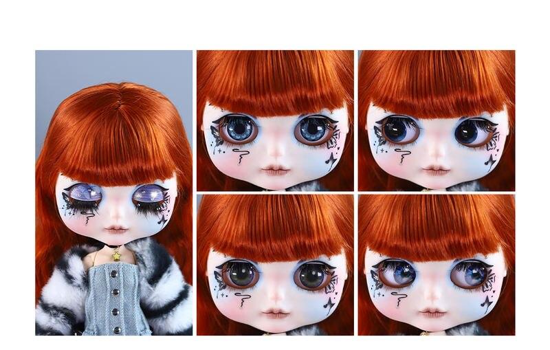 Элізабэт - Прэміум Custom Neo Blythe Лялька з рыжымі валасамі, белай скурай і матавым мілым тварам 1