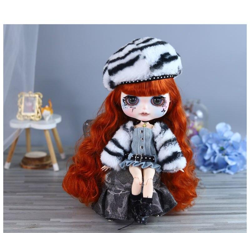 Elizabeth - Premium Custom Neo Blythe Lutka z rjavimi lasmi, belo kožo in mat srčkanim obrazom 7