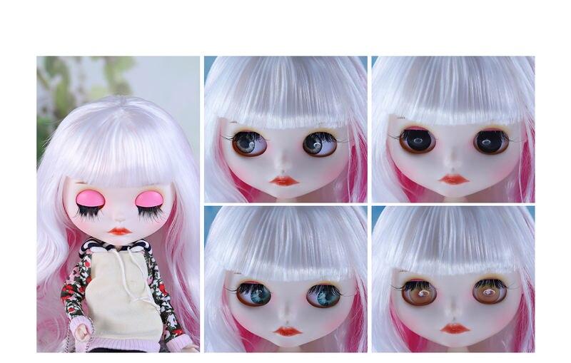 Juliana – Prime Custom Neo Blythe Poupée aux cheveux roses, à la peau blanche et au joli visage mat 1