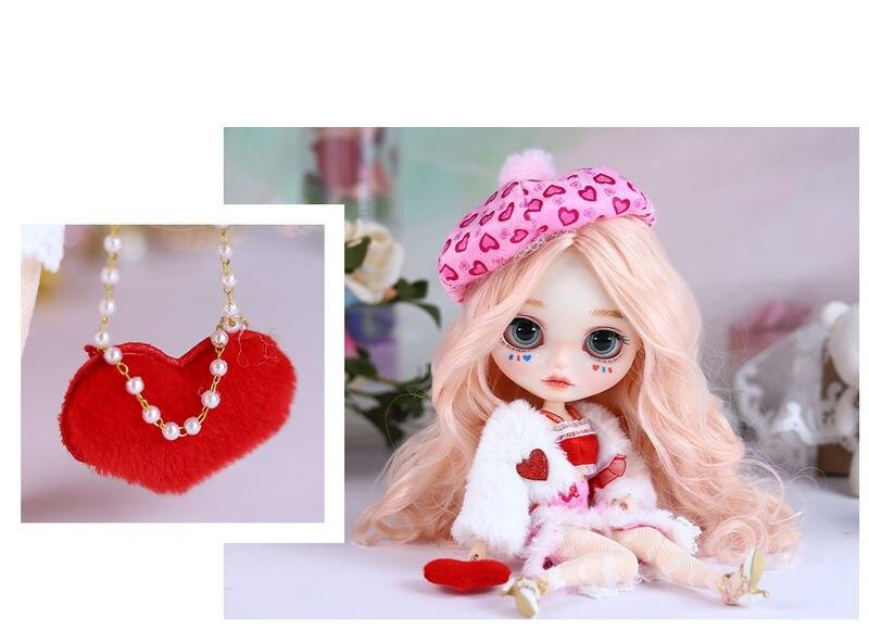Јулијана – Премиум Custom Neo Blythe Кукла со розова коса, бела кожа и мат слатко лице