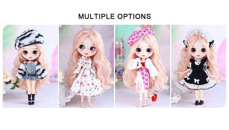 Юлиана – Премиум Custom Neo Blythe Кукла с розовыми волосами, белой кожей и матовым милым лицом 3