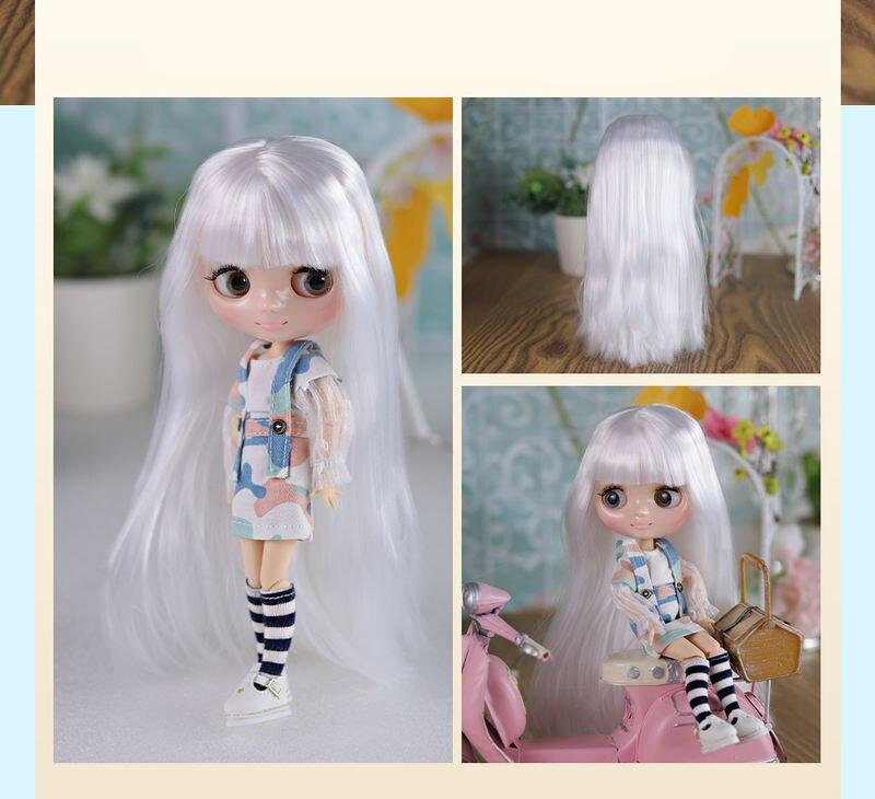Emily - Custom Middie Blythe Doll with Silver Hair 2