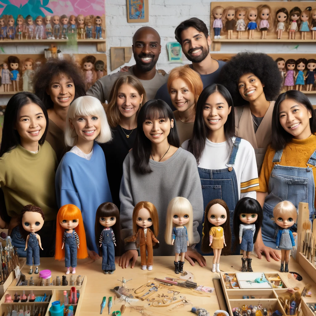 A diverse team of workers from 'This Is Blythe', featuring people of various ethnicities