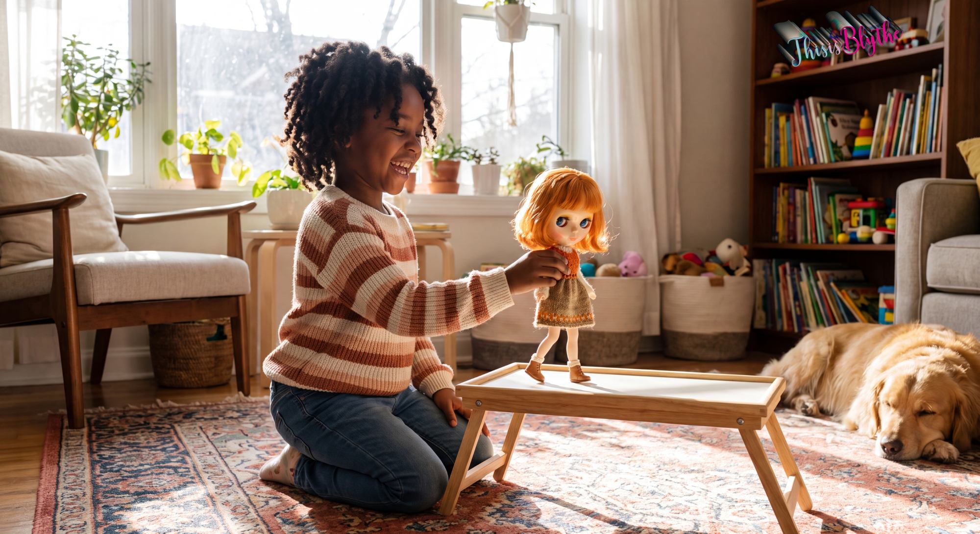 Custom Blythe Doll: Unlocking Imagination and Celebrating Uniqueness 3 Black girl and a Blythe doll