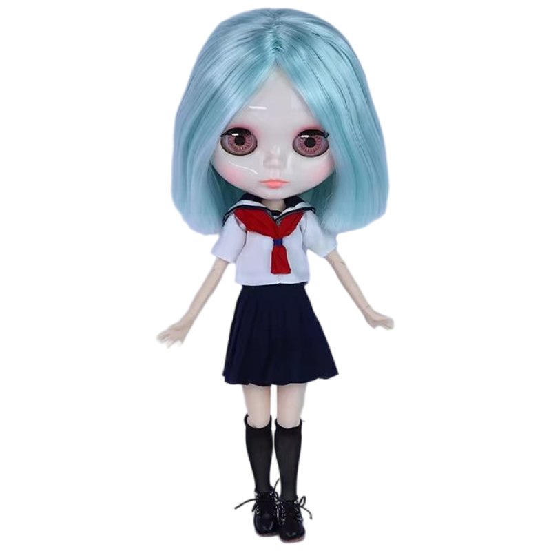 Abigail – Premium Custom Neo Blythe Doll with Green Hair, White Skin & Shiny Cute Face Cute face Green hair Shiny face White skin