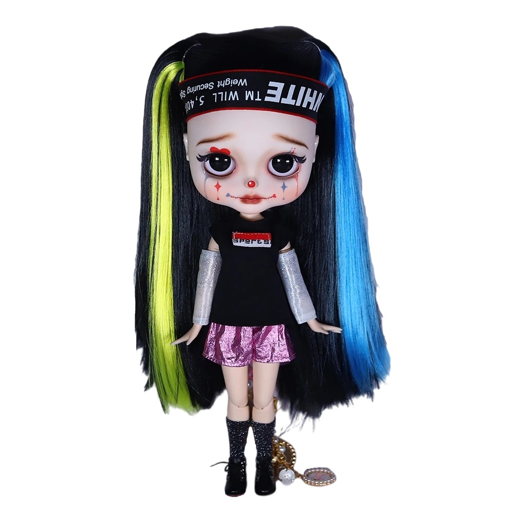 Harley – Premium Custom Neo Blythe Doll with Multi-Color Hair, White Skin & Matte Cute Face Cute face Matte face Multi-color hair White skin Harley – Premium Custom Neo Blythe Doll with Multi-Color Hair, White Skin & Matte Cute Face Cute face Matte face Multi-color hair White skin