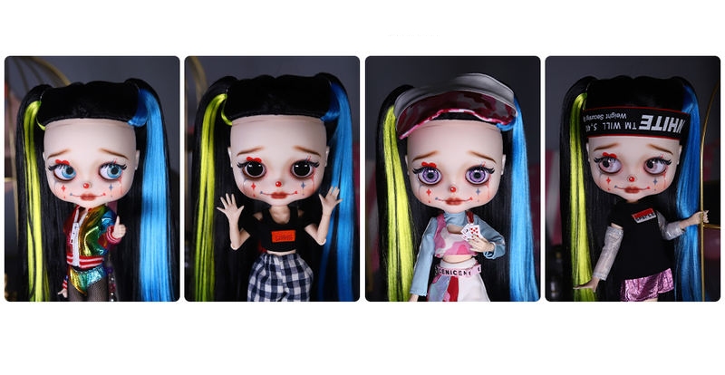 Harley – Premium Custom Neo Blythe Doll with Multi-Color Hair, White Skin & Matte Cute Face3 Harley – Premium Custom Neo Blythe Doll with Multi-Color Hair, White Skin & Matte Cute Face 4