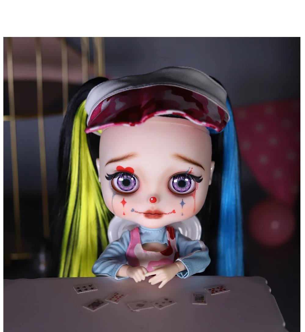 Harley – Premium Custom Neo Blythe Doll with Multi-Color Hair, White Skin & Matte Cute Face9 Harley – Premium Custom Neo Blythe Doll with Multi-Color Hair, White Skin & Matte Cute Face 12