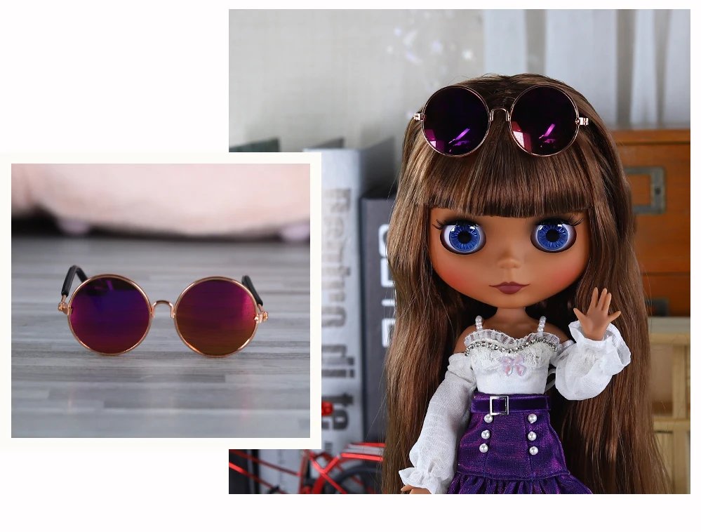 Isabella – Premium Custom Neo Blythe Doll with Brown Hair, Dark Skin & Matte Cute Face2 Isabetta – Premium Custom Neo Blythe Doll with Brown Hair, Dark Skin & Matte Cute Face 3