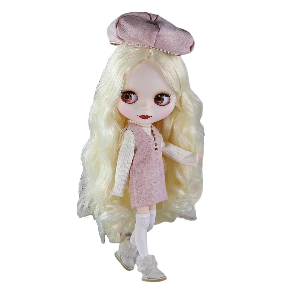 Mia – Premium Custom Neo Blythe Doll with Blonde Hair, White Skin & Matte Cute Face Blonde hair Cute face Matte face White skin