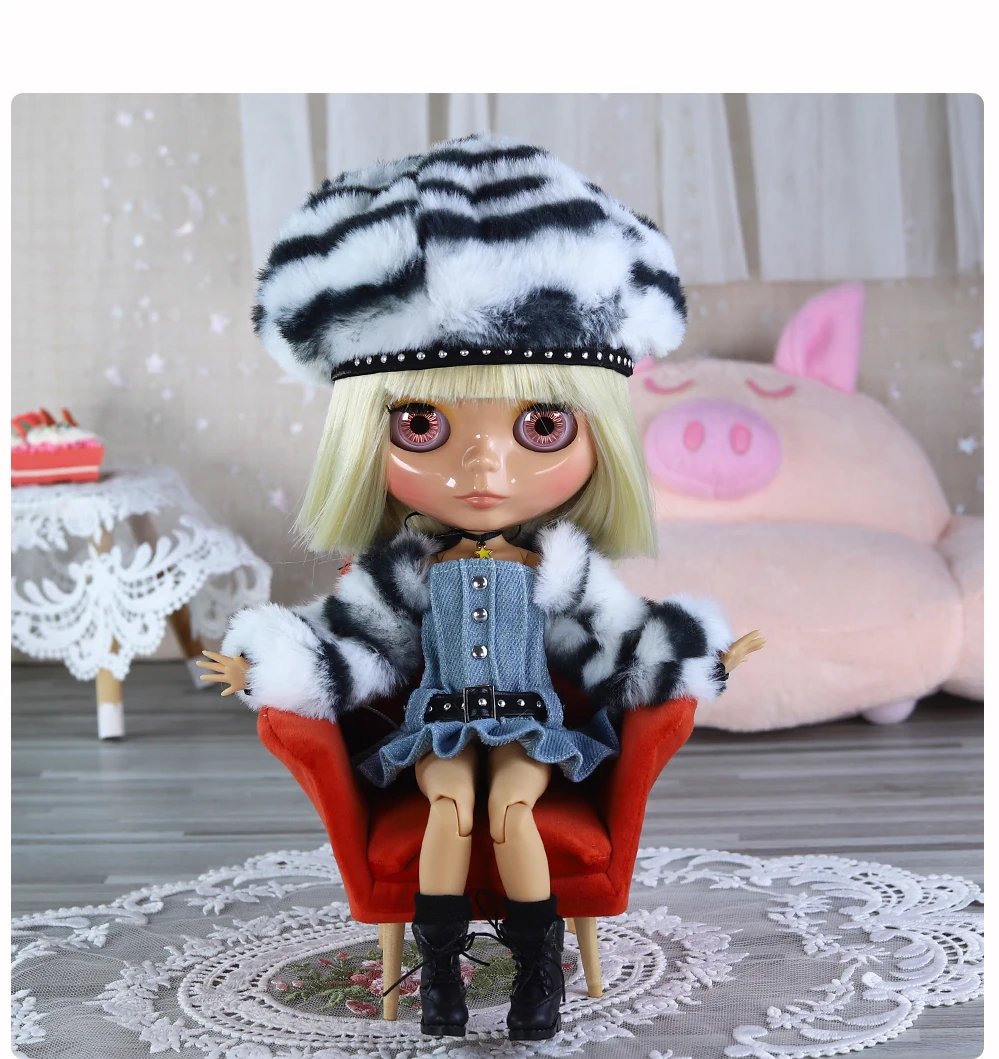 Rosie – Premium Custom Neo Blythe Doll with Blonde Hair, Tan Skin & Shiny Cute Face 1