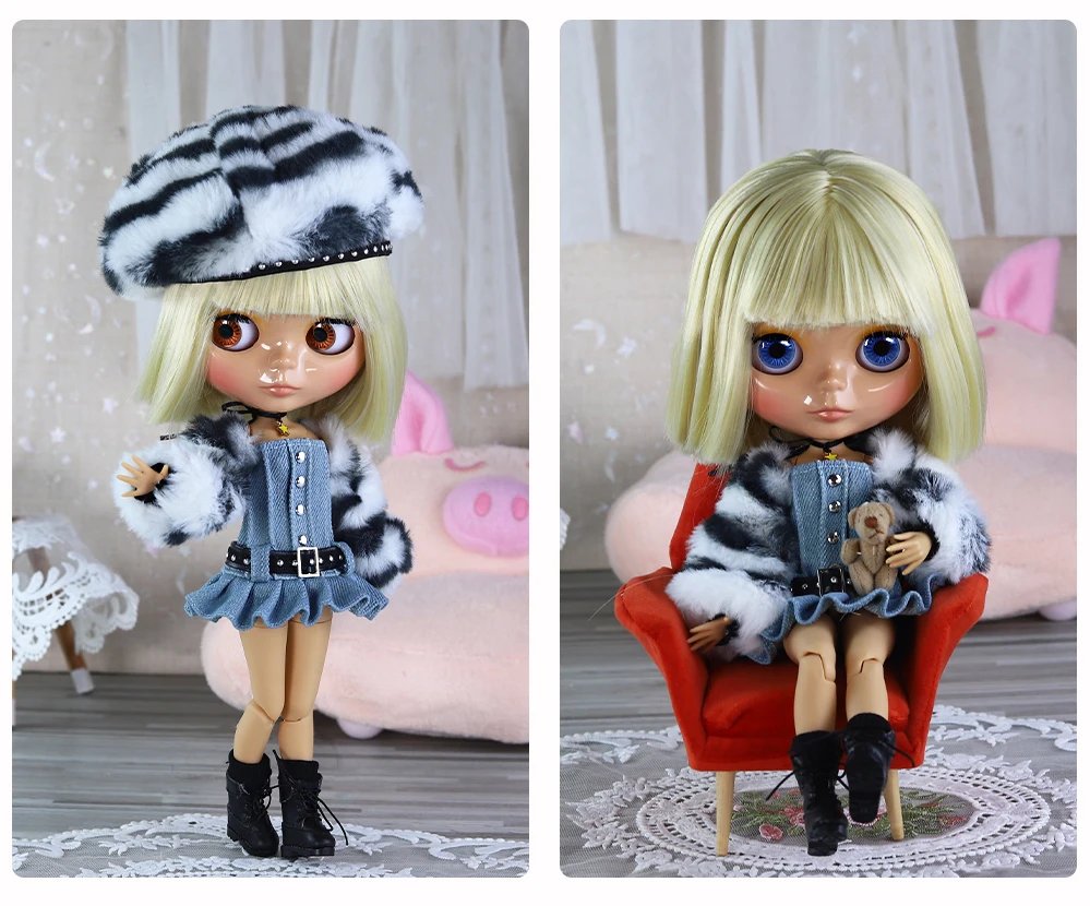 Rosie – Premium Custom Neo Blythe Doll with Blonde Hair, Tan Skin & Shiny Cute Face 2