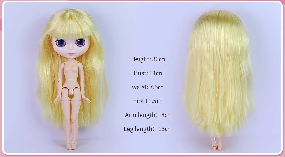 Anwen – Premium Custom Neo Blythe Doll with Blonde Hair, White Skin & Shiny Cute Face11