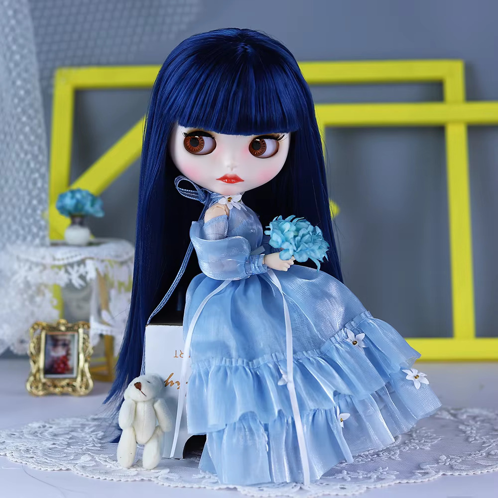 Rosella – Premium Custom Neo Blythe Doll with Blue Hair, White Skin & Matte Cute Face Blue hair Cute face Matte face White skin Rosella – Premium Custom Neo Blythe Doll with Blue Hair, White Skin & Matte Cute Face Blue hair Cute face Matte face White skin