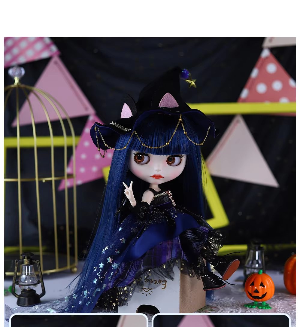Rose – Premium Custom Neo Blythe Doll with Blue Hair, White Skin & Matte Cute Face20 Rosella – Premium Custom Neo Blythe Doll with Blue Hair, White Skin & Matte Cute Face 15