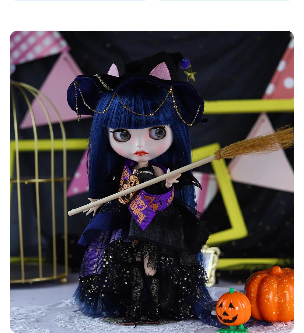 Rose – Premium Custom Neo Blythe Doll with Blue Hair, White Skin & Matte Cute Face22 Rosella – Premium Custom Neo Blythe Doll with Blue Hair, White Skin & Matte Cute Face 17