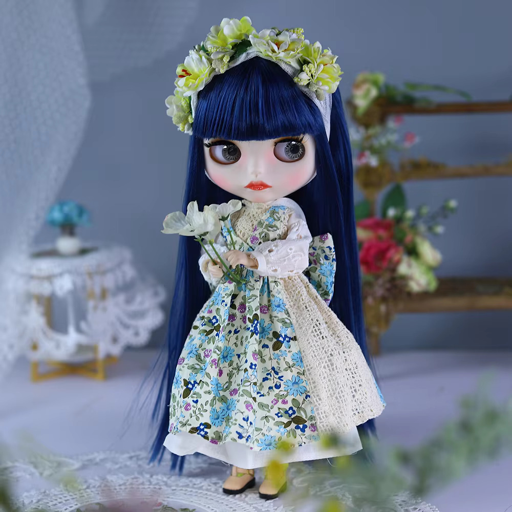 Rosella – Premium Custom Neo Blythe Doll with Blue Hair, White Skin & Matte Cute Face Blue hair Cute face Matte face White skin Rosella – Premium Custom Neo Blythe Doll with Blue Hair, White Skin & Matte Cute Face Blue hair Cute face Matte face White skin