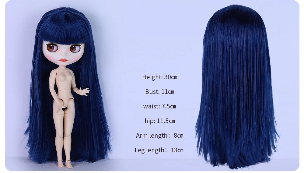 Rose – Premium Custom Neo Blythe Doll with Blue Hair, White Skin & Matte Cute Face9 Rosella – Premium Custom Neo Blythe Doll with Blue Hair, White Skin & Matte Cute Face 4