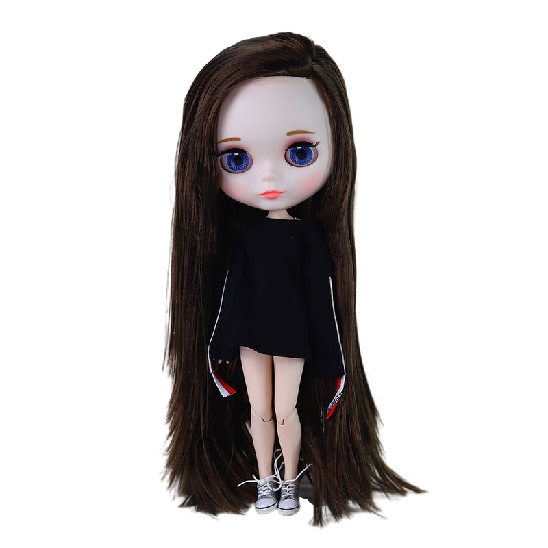Autumn – Premium Custom Neo Blythe Doll with Brown Hair, White Skin & Matte Cute Face Brown hair Cute face Matte face White skin