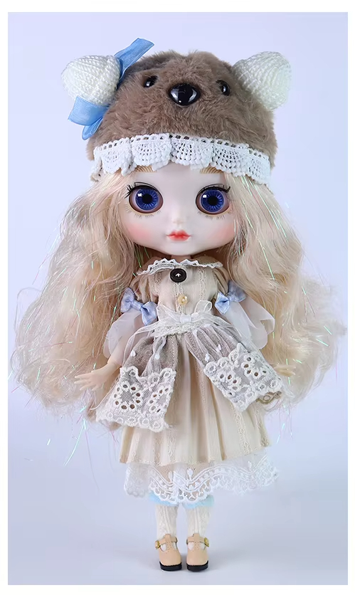 Bellamy – Premium Custom Neo Blythe Doll with Blonde Hair, White Skin & Matte Cute Face 1