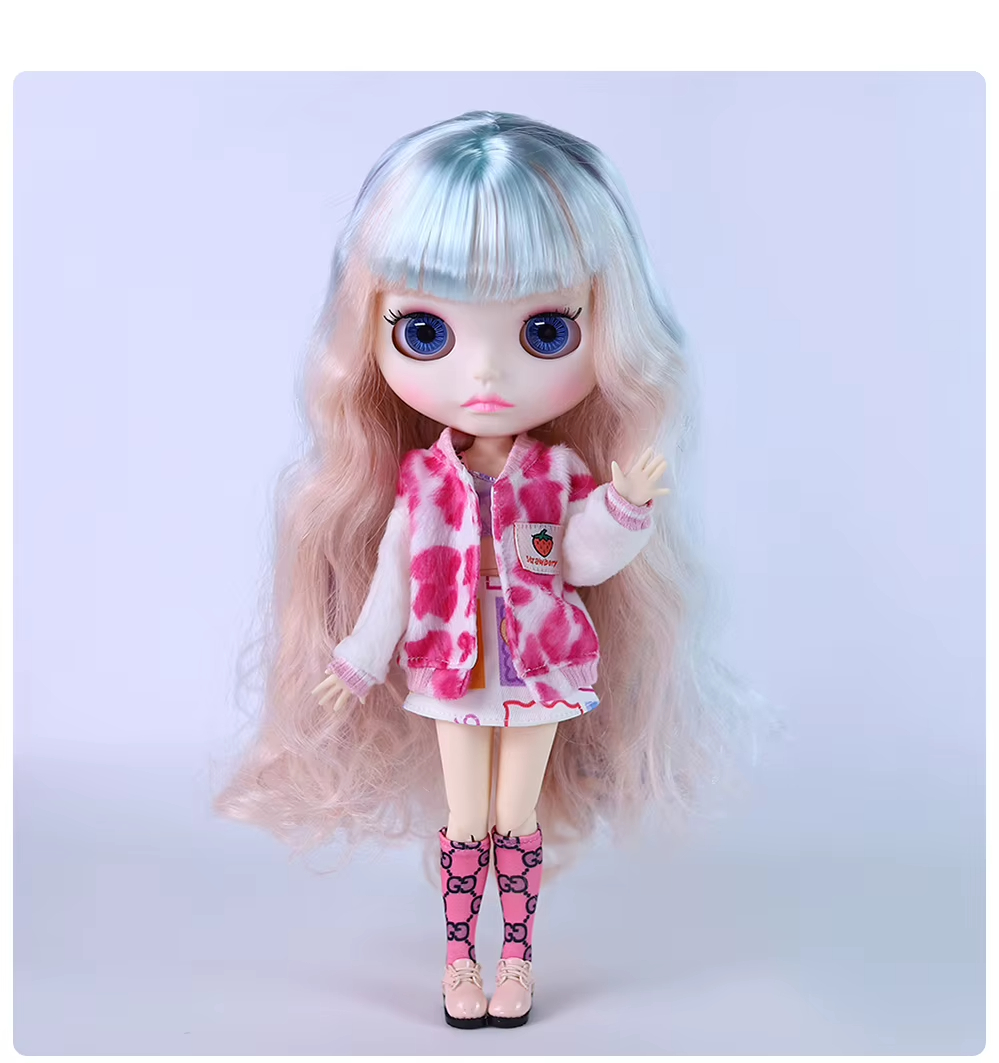 Lennon – Premium Custom Neo Blythe Doll with Multi-Color Hair, White Skin & Matte Cute Face 1