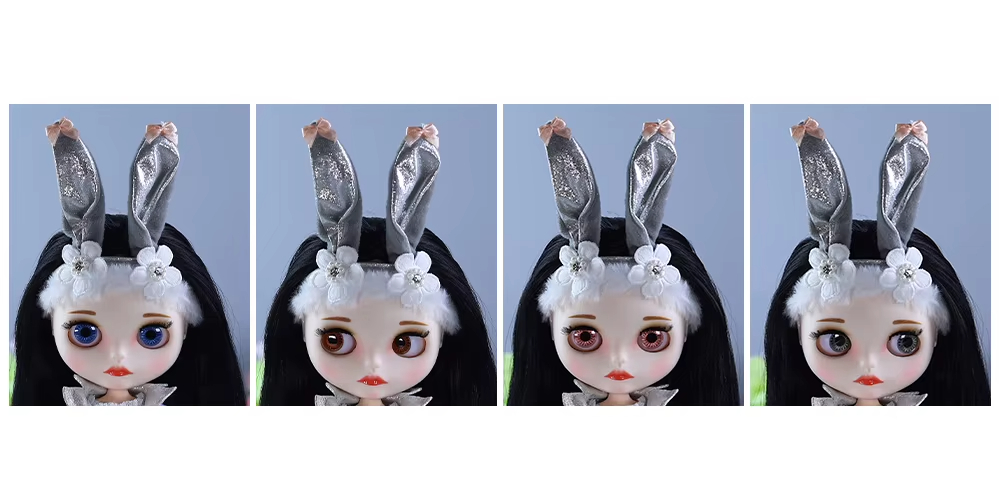Lily – Premium Custom Neo Blythe Doll with Black Hair, White Skin & Matte Cute Face 1