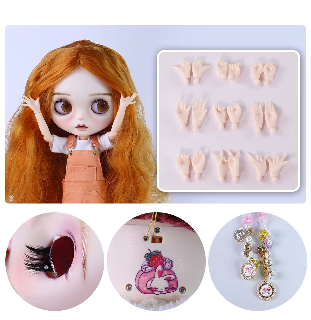 Lorna – Premium Custom Neo Blythe Doll with Ginger Hair, White Skin & Matte Cute Face 1