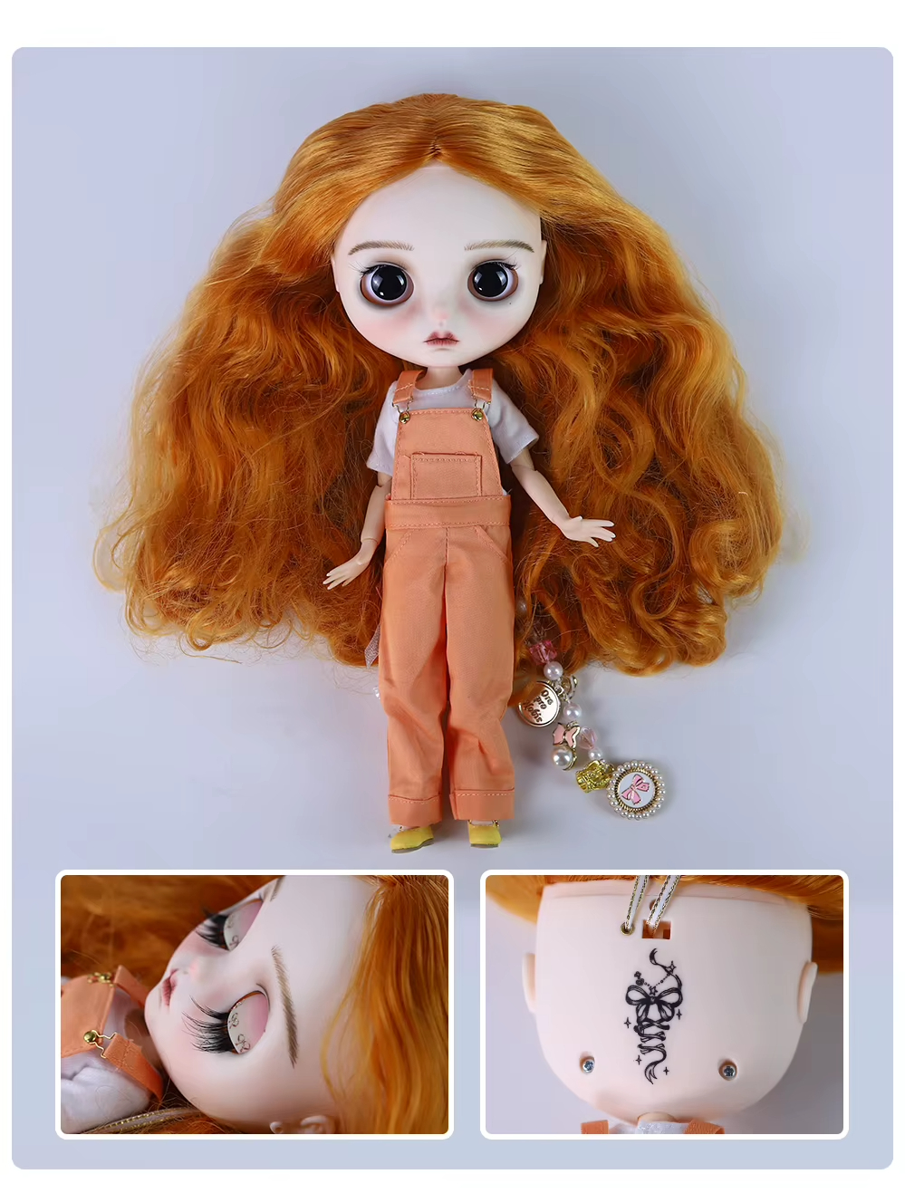 Lorna – Premium Custom Neo Blythe Doll with Ginger Hair, White Skin & Matte Cute Face 2