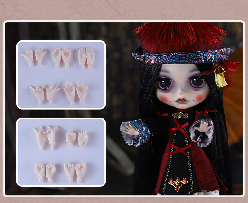 Mary – Premium Custom Neo Blythe Doll with Black Hair, White Skin & Matte Cute Face 2