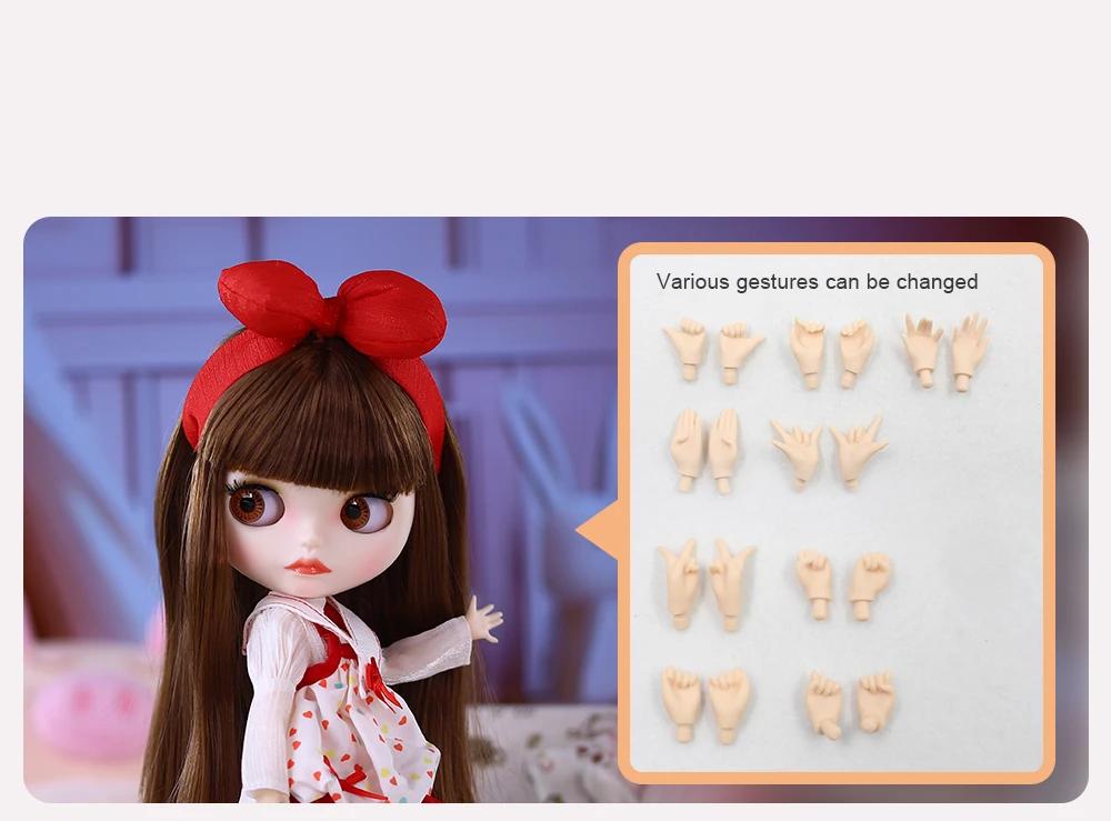 Honey – Premium Custom Neo Blythe Doll with Brown Hair, White Skin & Matte Cute Face 4