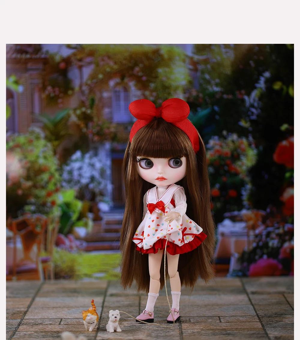Honey – Premium Custom Neo Blythe Doll with Brown Hair, White Skin & Matte Cute Face 8