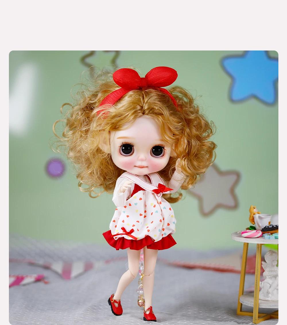 Penelope - Premium Custom Neo Blythe Doll with Blonde Hair, White Skin & Matte Cute Face 11