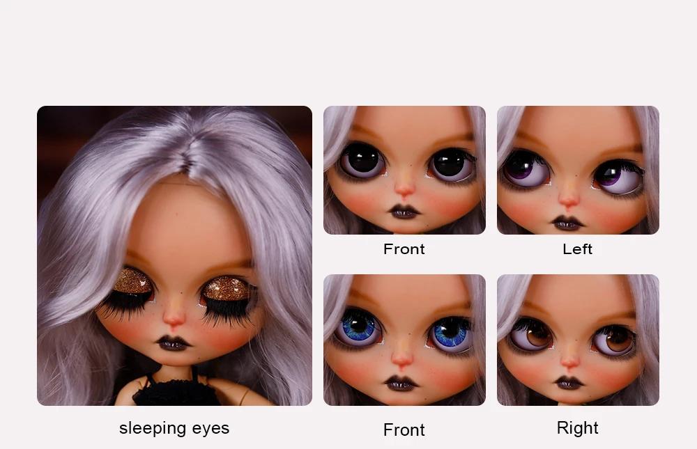 Madonna - Premium Custom Neo Blythe Doll with Purple Hair, Tan Skin & Matte Cute Face 1
