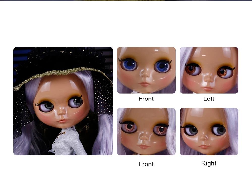 Sienna – Premium Custom Neo Blythe Doll with Purple Hair, Tan Skin & Shiny Cute Face 1