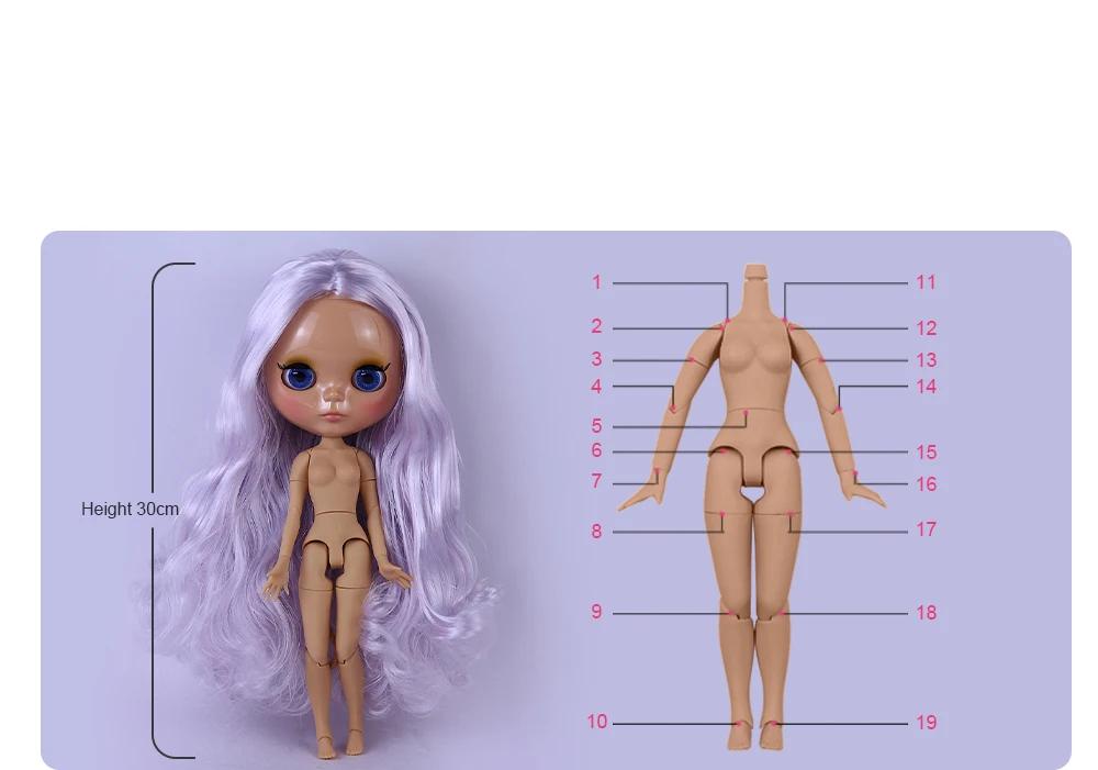 Sienna – Premium Custom Neo Blythe Doll with Purple Hair, Tan Skin & Shiny Cute Face 2