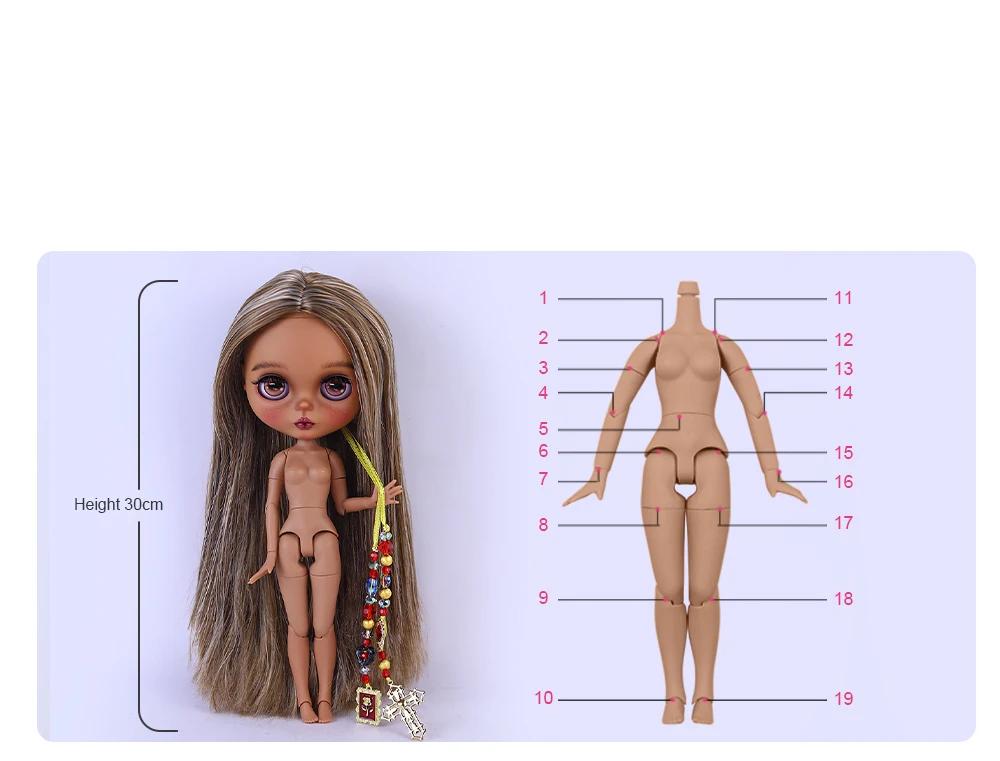 Anjelica – Premium Custom Neo Blythe Doll with Multi-Color Hair, Dark Skin & Matte Cute Face 2