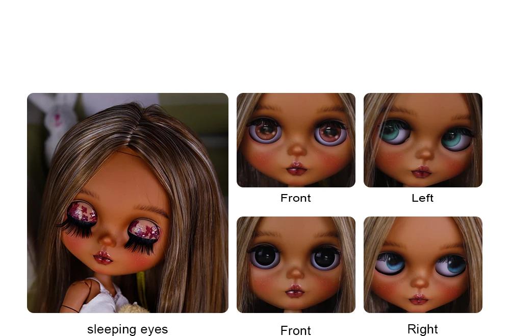 Anjelica – Premium Custom Neo Blythe Doll with Multi-Color Hair, Dark Skin & Matte Cute Face 1