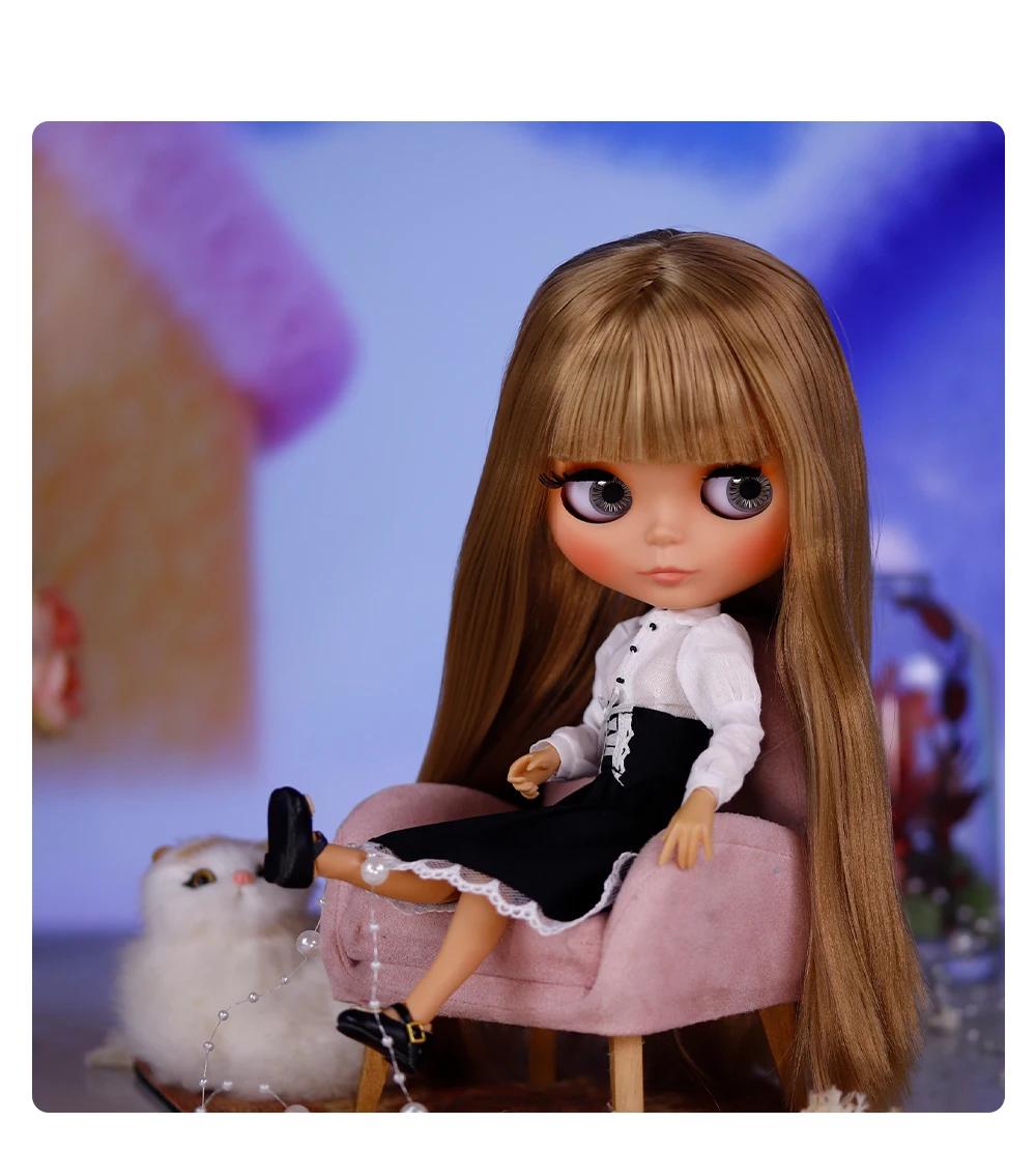 Octavia – Premium Custom Neo Blythe Doll with Blonde Hair, Tan Skin & Matte Cute Face 2 Octavia – Premium Custom Neo Blythe Doll with Blonde Hair, Tan Skin & Matte Cute Face 2