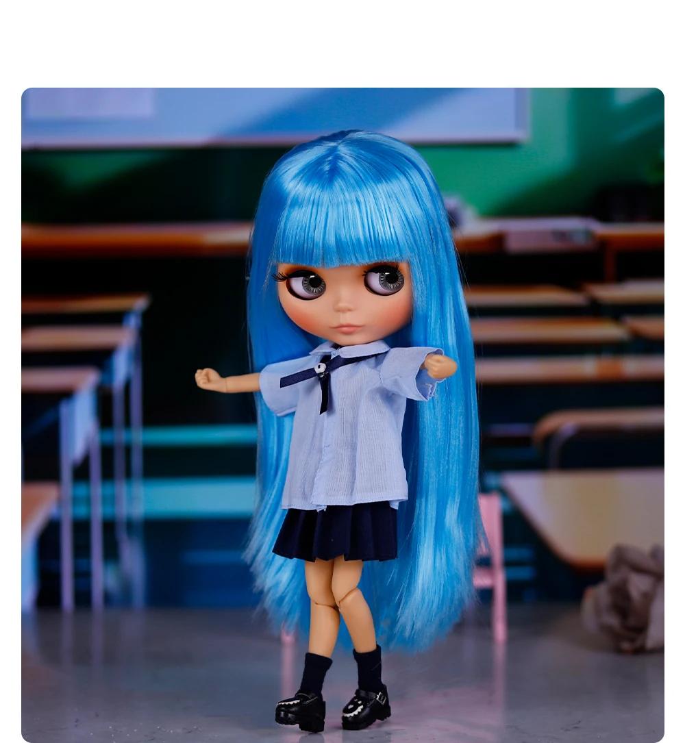 Ariel – Premium Custom Neo Blythe Doll with Blue Hair, Tan Skin & Matte Cute Face 1 Ariel – Premium Custom Neo Blythe Doll with Blue Hair, Tan Skin & Matte Cute Face 1