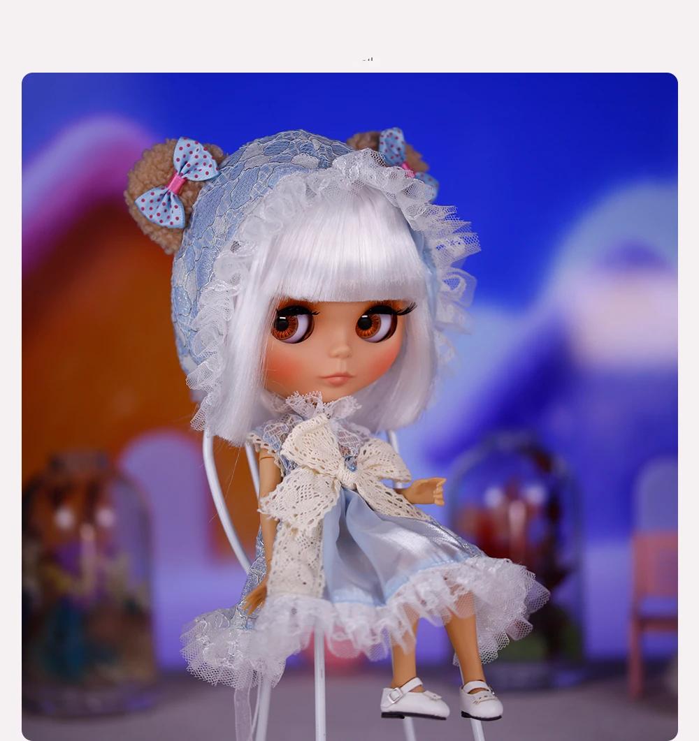 Tessa – Premium Custom Neo Blythe Doll with Silver Hair, Tan Skin & Matte Cute Face 1