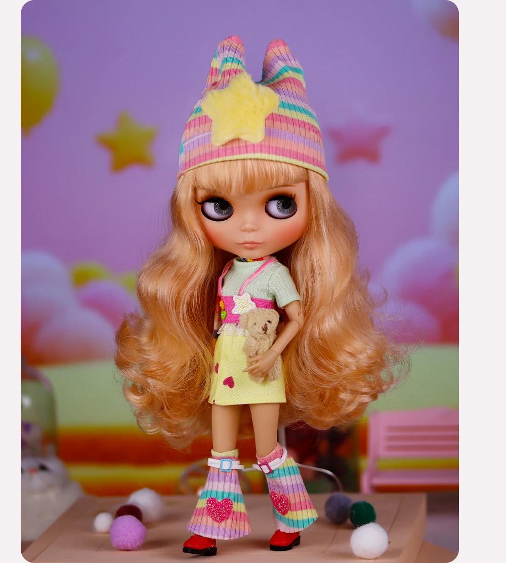 Danna – Premium Custom Neo Blythe Doll with Blonde Hair, Tan Skin & Matte Cute Face 2