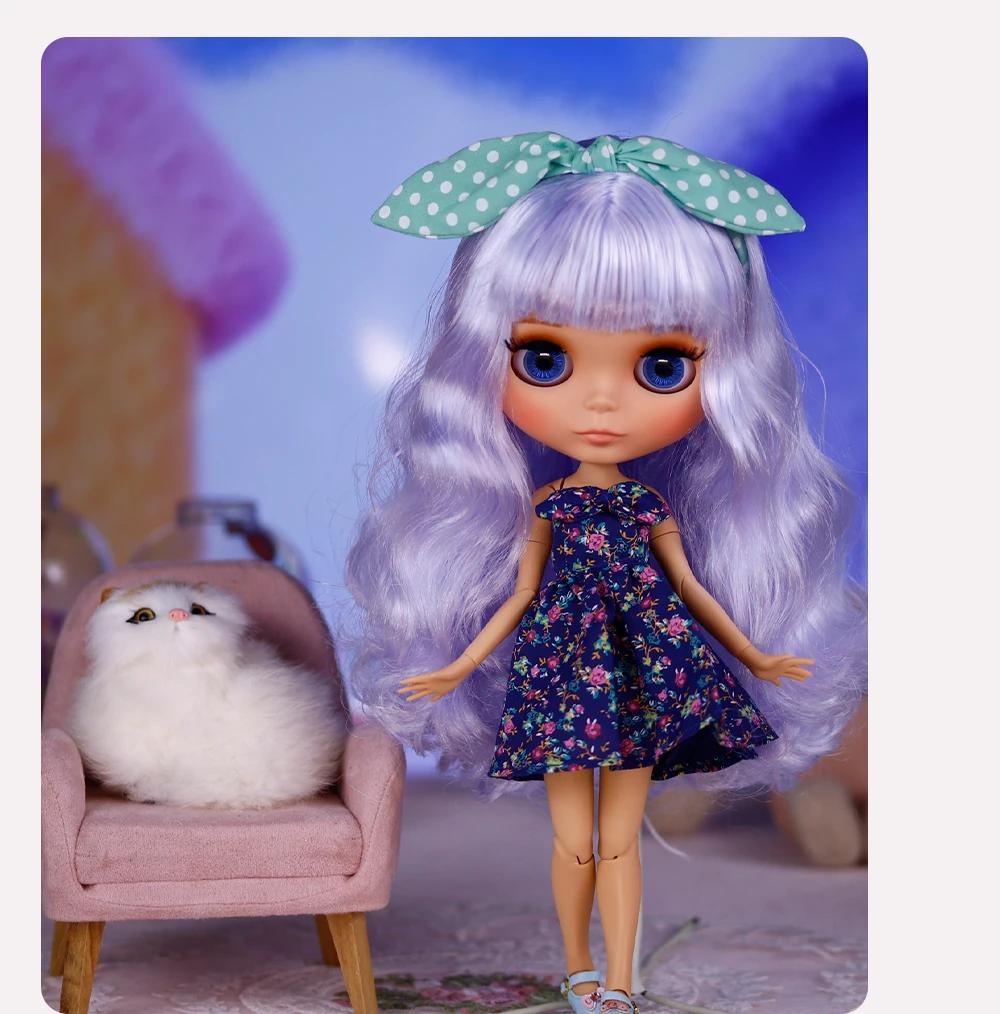 Lana – Premium Custom Neo Blythe Doll with Purple Hair, Tan Skin & Matte Cute Face 2