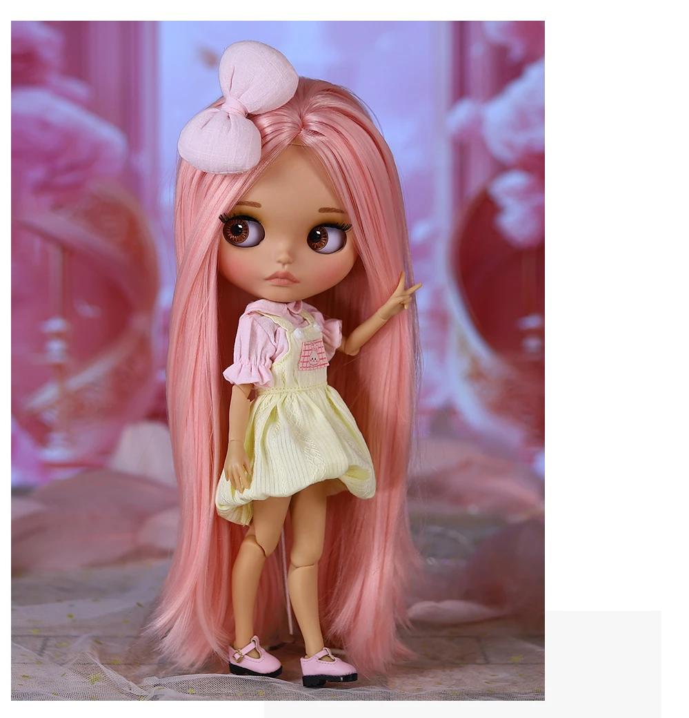 Neo Blythe Doll Pastel Overall Dress & Bow Outfit 2