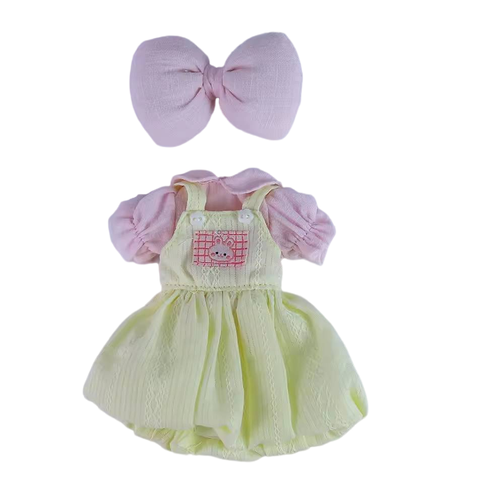 Neo Blythe Doll Pastel Overall Dress & Bow Outfit Blythe doll clothes
