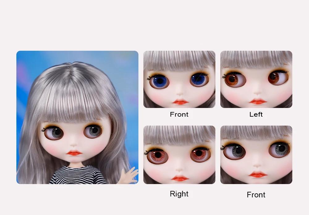 Name – Premium Custom Neo Blythe Doll with Silver Hair, White Skin & Matte Cute Face (Copy)