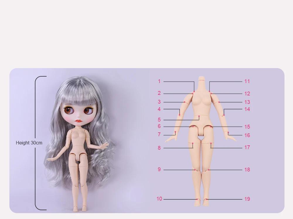 Name – Premium Custom Neo Blythe Doll with Silver Hair, White Skin & Matte Cute Face (Copy)